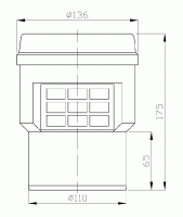 ABS ventilační hlavice 110   AVVA000